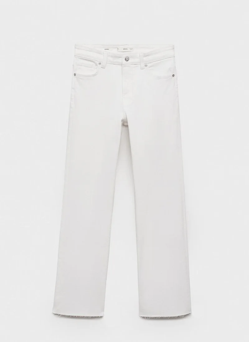 مانجو جينز سيينا قصير بخصر واسع