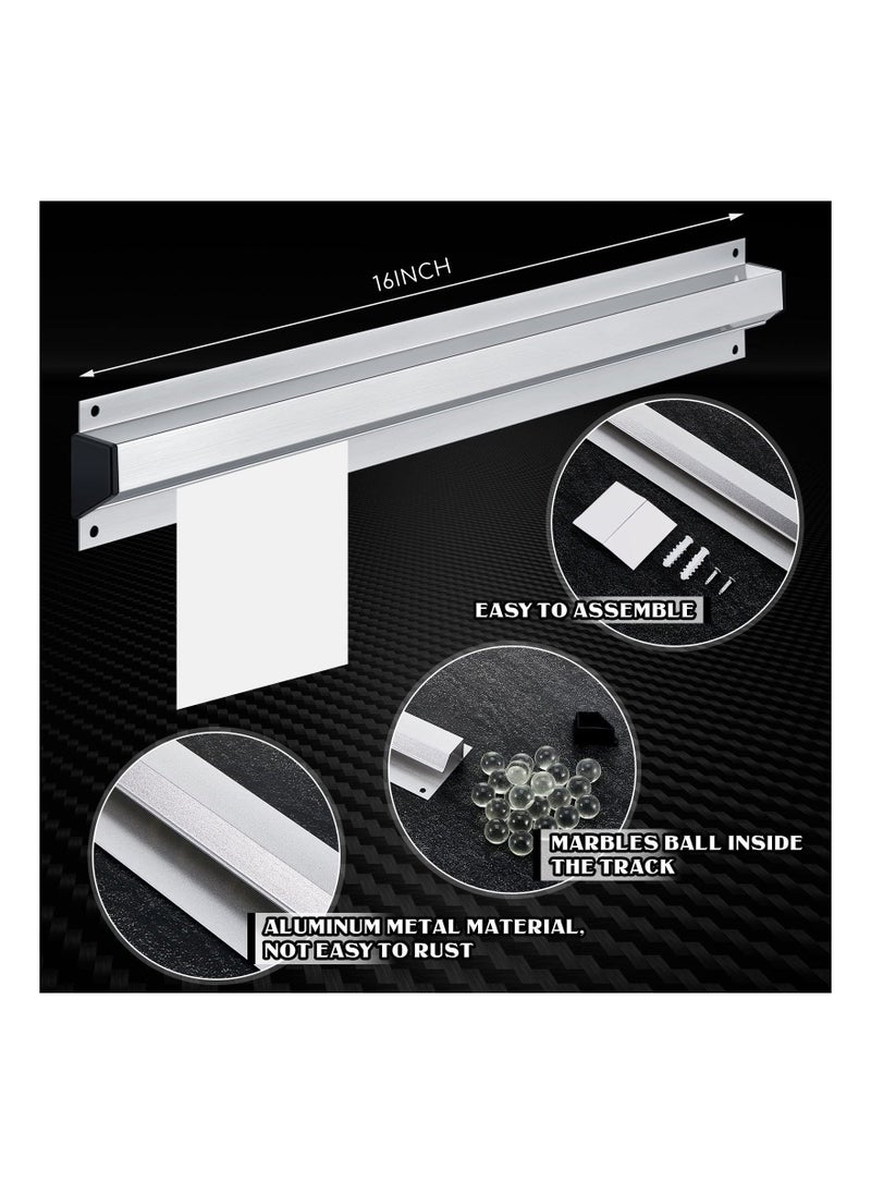 Generic - 2PCS Restaurant Ticket Holder, Aluminum Order Rack Receipt Holder Kitchen Receipt Holder Ticket Holder Rack Receipt Organizer Slide Check Rack Order Ticket Rack for Office Cafes Pubs (16 Inch) - Image 1