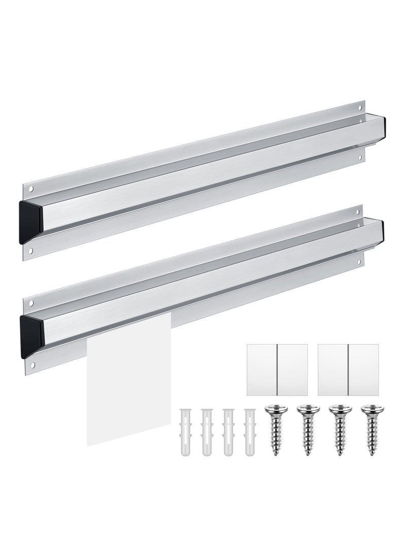 Generic - 2PCS Restaurant Ticket Holder, Aluminum Order Rack Receipt Holder Kitchen Receipt Holder Ticket Holder Rack Receipt Organizer Slide Check Rack Order Ticket Rack for Office Cafes Pubs (16 Inch) - Image 1
