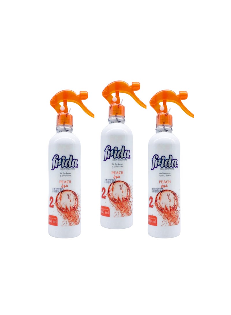 Frida Frida Aqua Sensations Peach Fragrance Air Freshener Spray - 460ml - 3 Pieces