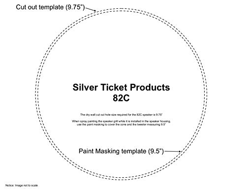 Silver Ticket Products 82C Silver Ticket in-Ceiling Speaker with Pivoting Tweeter (8 Inch in-Ceiling) 1 Piece, 11 inch Overall Size - Image 2