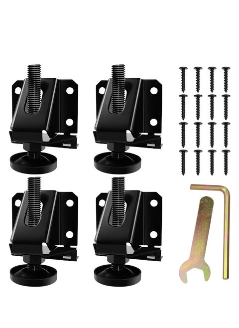 4 PCS Leveling Feet Heavy Duty Furniture Levelers Adjustable Table Leg Leveler w/Lock Nuts for Furniture,Table, Cabinets, Workbench,Shelving Units and More