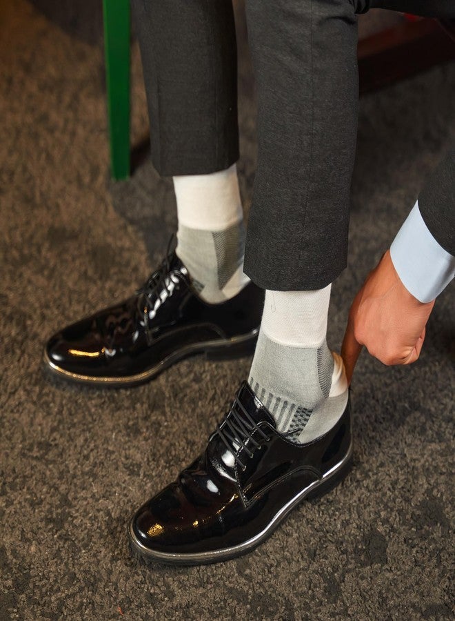 جويث جوارب GoWith لمرضى السكري من الرجال والنساء، جوارب طويلة لمرضى السكري، 5 أزواج مقاس 40-44، أحمر، مصنوعة من رايون الخيزران، جوارب غير ملحومة وغير ضاغطة، مقاس متوسط: 3065 - Image 2