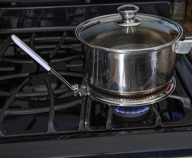 DELE 2 Pack Double Thickening Heat Diffuser Reducer Flame Guard Simmer Plate, Stainless Steel for Electric and Gas Stovetops - Image 3