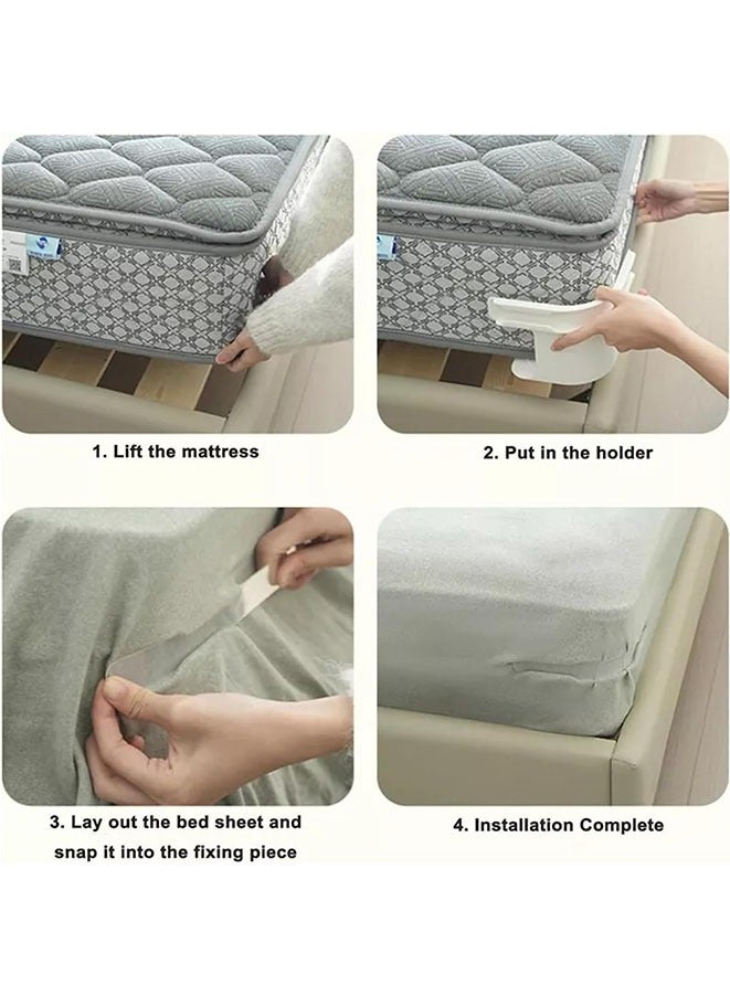 Sheet Holders, Secure Your Sheets Firmly in Place,No More Loose Sheets Easy Installation, Fits All Mattress Sizes 4 Pcs - Image 4