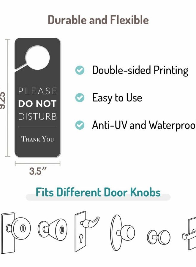 Fun-Plus Do Not Disturb Door Hanger Sign, 2 Pack (Printed on Both Sides), 9.3″x3.5″PVC Plastic, Please Do Not Disturb Sign for Home, Office, Hotel, Bathroom, Bedroom, Pumping, Breastfeeding, Therapists, Clinic - Image 2
