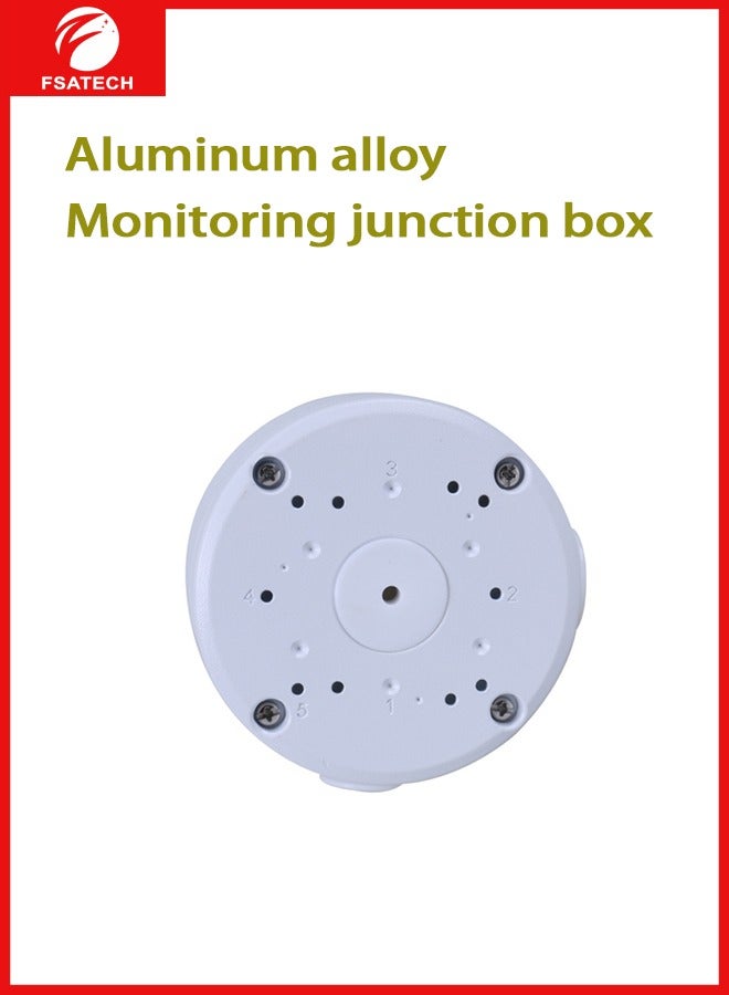 FSATECH صندوق وصلات المراقبة 105*105*52 مم، سبائك الألومنيوم، حاوية GE Engineering مختومة DIY صندوق وصلات طرفية، قطعة واحدة، أبيض - Image 1