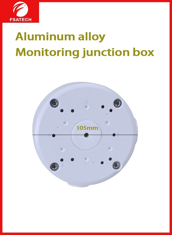 FSATECH صندوق وصلات المراقبة 105*105*52 مم، سبائك الألومنيوم، حاوية GE Engineering مختومة DIY صندوق وصلات طرفية، قطعة واحدة، أبيض - Image 2