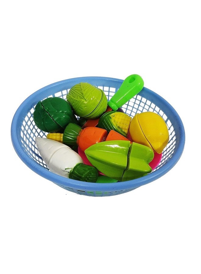 Kids Mandi Slice & Play Vegetable Set | Interactive Pretend Play Toy with Realistic Sliceable Vegetables | Cutting Food for Kids - 12pcs - Image 4
