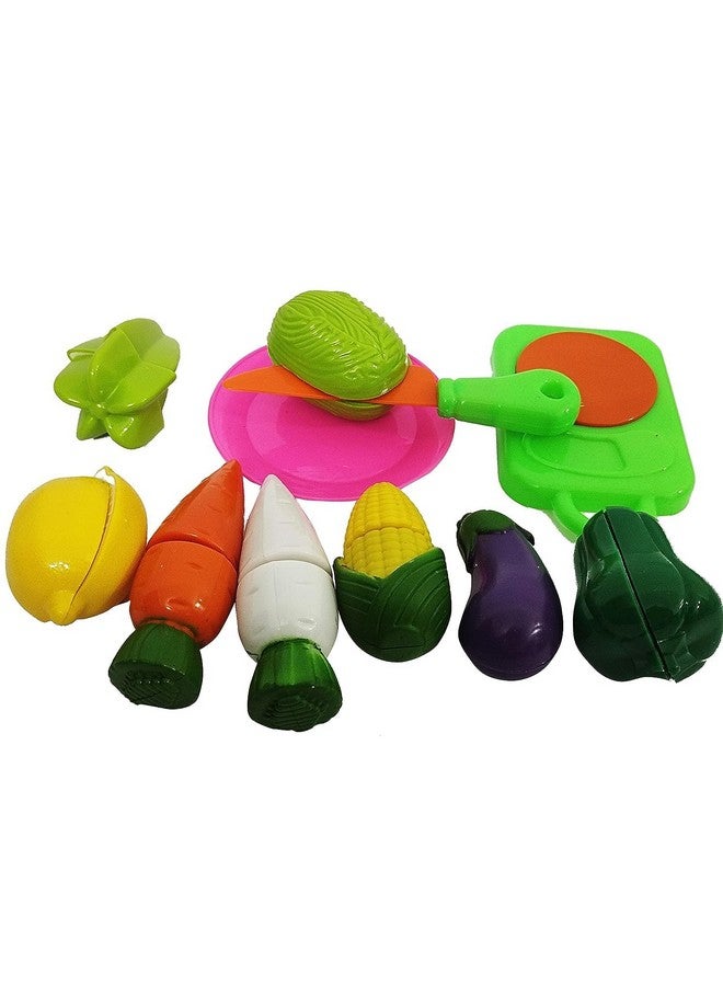 Kids Mandi Slice & Play Vegetable Set | Interactive Pretend Play Toy with Realistic Sliceable Vegetables | Cutting Food for Kids - 12pcs - Image 3
