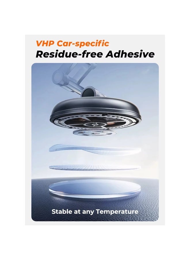 Lisen Magnetic Car Phone Mount 360° Rotatable Foldable Metal Holder Support 4 to 7 Inch for Android and iphone - Image 5