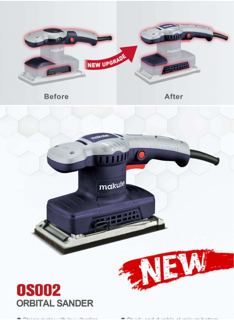 makute - Makute 480W Professional Orbital Sander (OS002) - Powerful and Versatile Sander for Perfect Finishes - Image 1