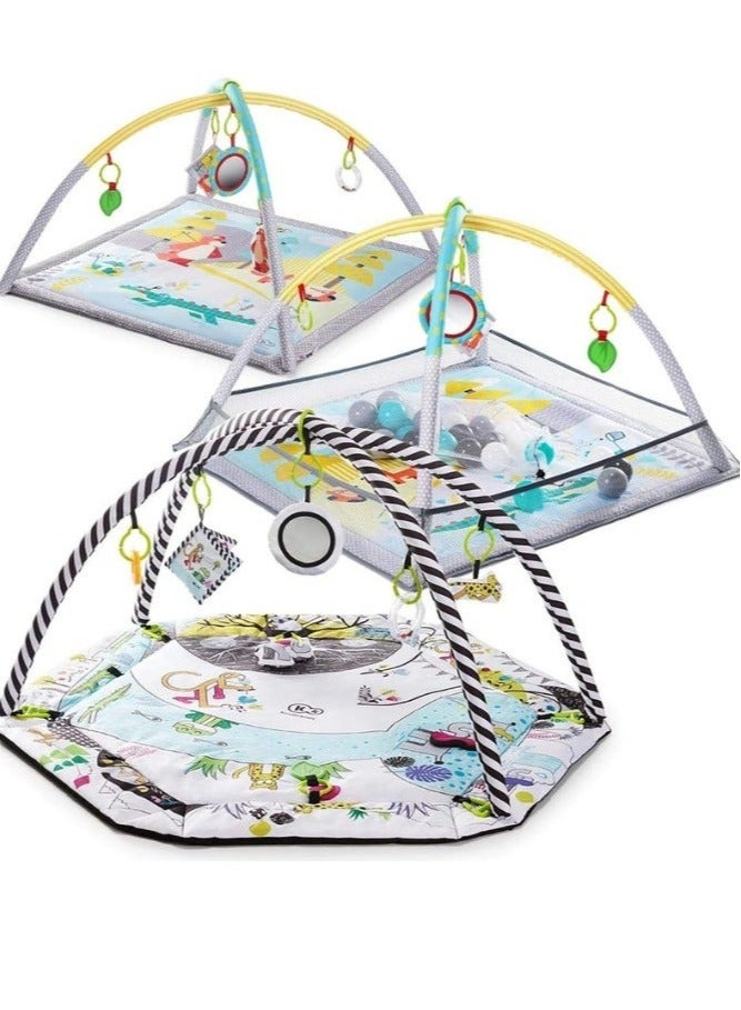 2-in-1 Baby Playmat & Playpen | Educational & Safe | Newborn & Up | Includes Foam Play Arch & Colorful Balls - Image 3