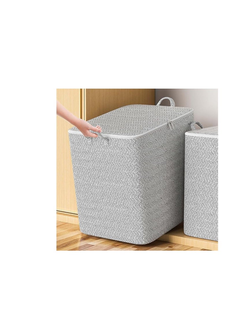 Tap TAPHET Clothes Storage Bags, Large Capacity Closet Organizers and Storage Bins with Lids & Handles, Foldable Wardrobe Storage Box for Blanket Clothing Bedding, Toy Containers Chest,61 * 50 * 71CM  - Image 1