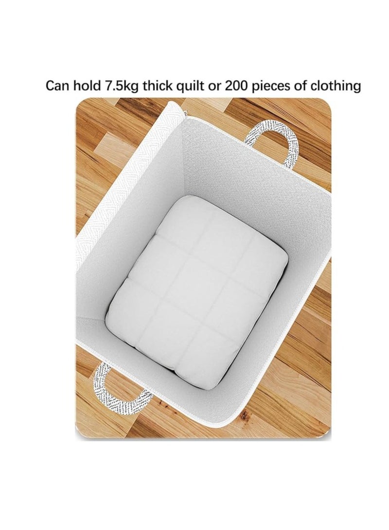 Tap TAPHET Clothes Storage Bags, Large Capacity Closet Organizers and Storage Bins with Lids & Handles, Foldable Wardrobe Storage Box for Blanket Clothing Bedding, Toy Containers Chest,61 * 50 * 71CM  - Image 5