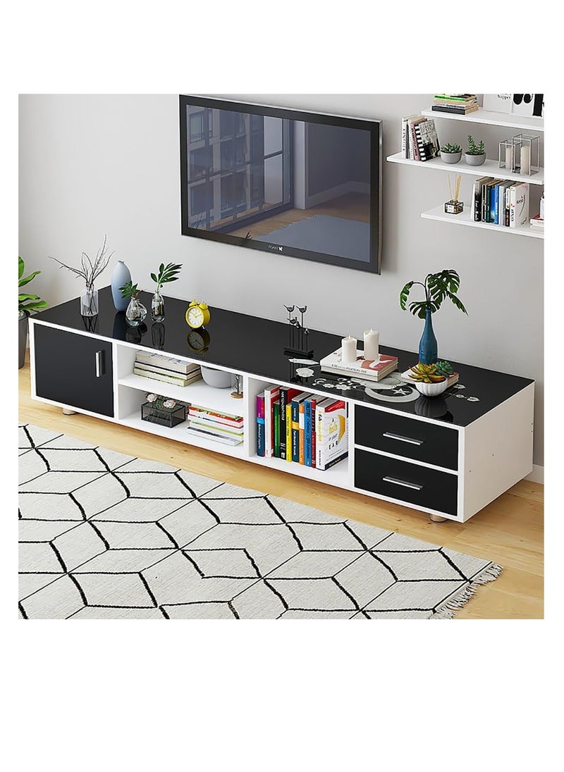 CityRiya-Long TV Stand, Modern TV Cabinet, Simple TV Cabinet Stand, Morden TV Table for TV, Small Apartment Mini Floor Cabinet, Background Storage Cabinet（DSG015-140*30*40cm）  - Image 3