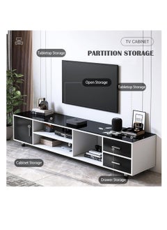 CityRiya-Long TV Stand, Modern TV Cabinet, Simple TV Cabinet Stand, Morden TV Table for TV, Small Apartment Mini Floor Cabinet, Background Storage Cabinet（DSG015-140*30*40cm）  - Image 4
