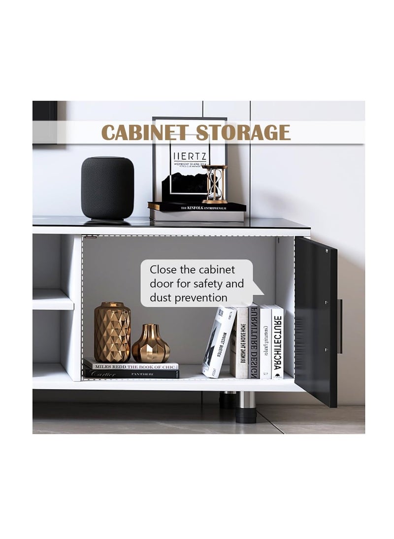 CityRiya-Long TV Stand, Modern TV Cabinet, Simple TV Cabinet Stand, Morden TV Table for TV, Small Apartment Mini Floor Cabinet, Background Storage Cabinet（DSG015-140*30*40cm）  - Image 5