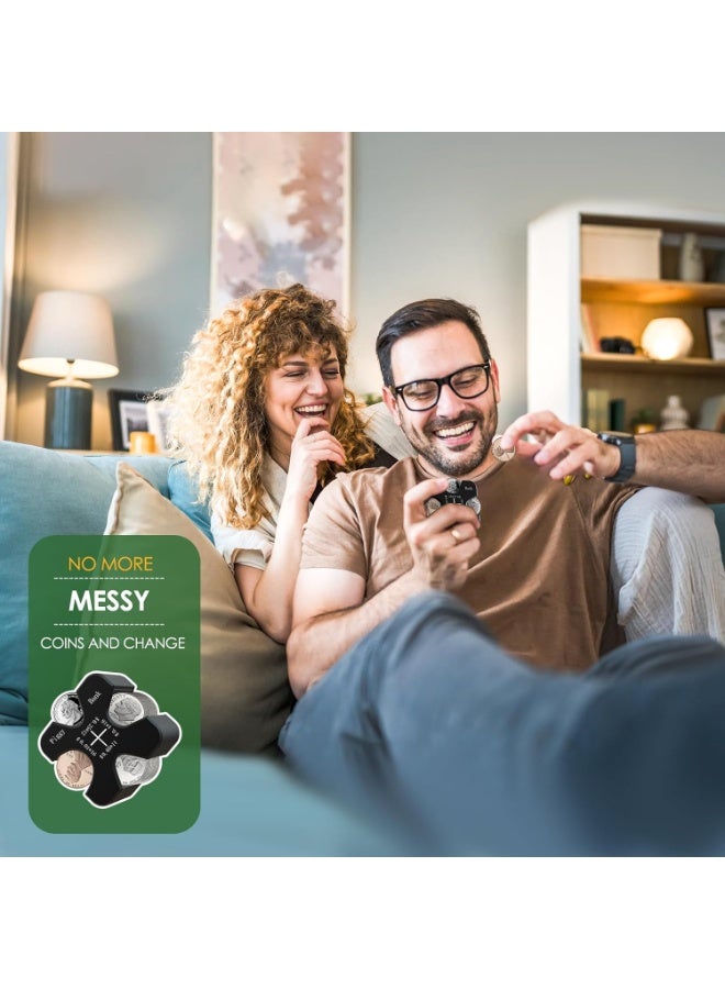 FDTY Coin organizer, a portable coin storage container that can hold 55 coins, pence, nickel, and dime, - Image 5