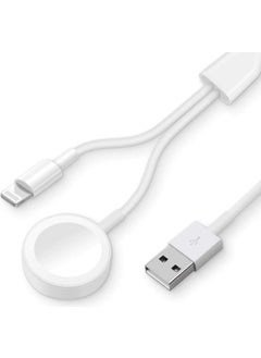 Techmaster Apple Watch Compatible 38 40 42 44 mm 1 2 3 4 5 6 Series and iPhone Compatible Charging 2in1  - Image 1