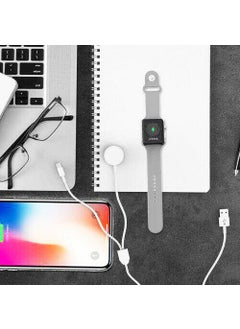 Techmaster Apple Watch Compatible 38 40 42 44 mm 1 2 3 4 5 6 Series and iPhone Compatible Charging 2in1  - Image 5