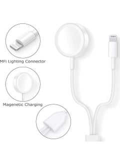 Techmaster Apple Watch Compatible 38 40 42 44 mm 1 2 3 4 5 6 Series and iPhone Compatible Charging 2in1  - Image 4