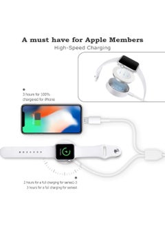 Techmaster Apple Watch Compatible 38 40 42 44 mm 1 2 3 4 5 6 Series and iPhone Compatible Charging 2in1  - Image 2