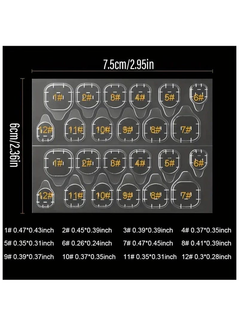 240 Pcs Thin Breathable Adhesive Tabs Fake Nail Glue Sticker 10 Sheets Super Sticky Double Sided Tips (Germany Jelly Gel) Flexible for Acrylic False Nails Manicure Tape (240 Pcs) - Image 5
