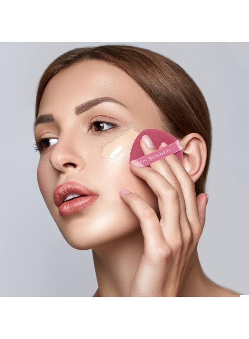 maycreate 7Pcs Makeup Sponge Powder Puff Latex free Makeup Puff Blender Sponge, Air Cushion Pads for Liquid Foundation, Cream, Powder, Concealer, Wet AND Dry Dual Use Pink - Image 2