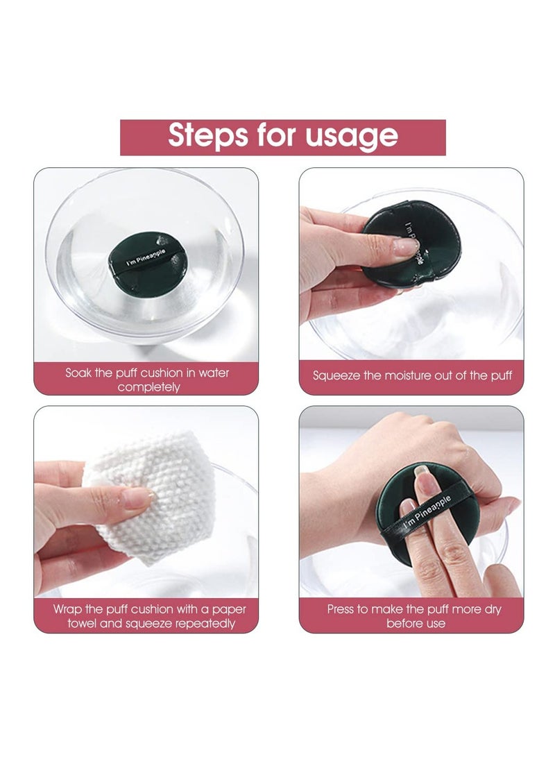 maycreate 7Pcs Makeup Sponge Powder Puff Latex free Makeup Puff Blender Sponge, Air Cushion Pads for Liquid Foundation, Cream, Powder, Concealer, Wet AND Dry Dual Use Pink - Image 5
