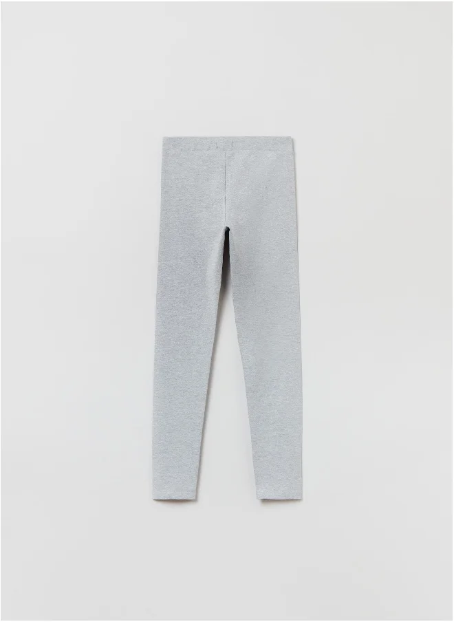 او في اس OVS Leggings With Printed Lettering