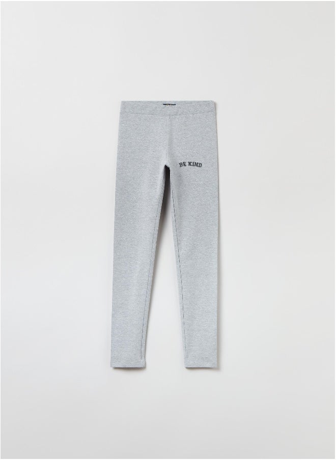 او في اس - OVS Leggings With Printed Lettering - Image 1