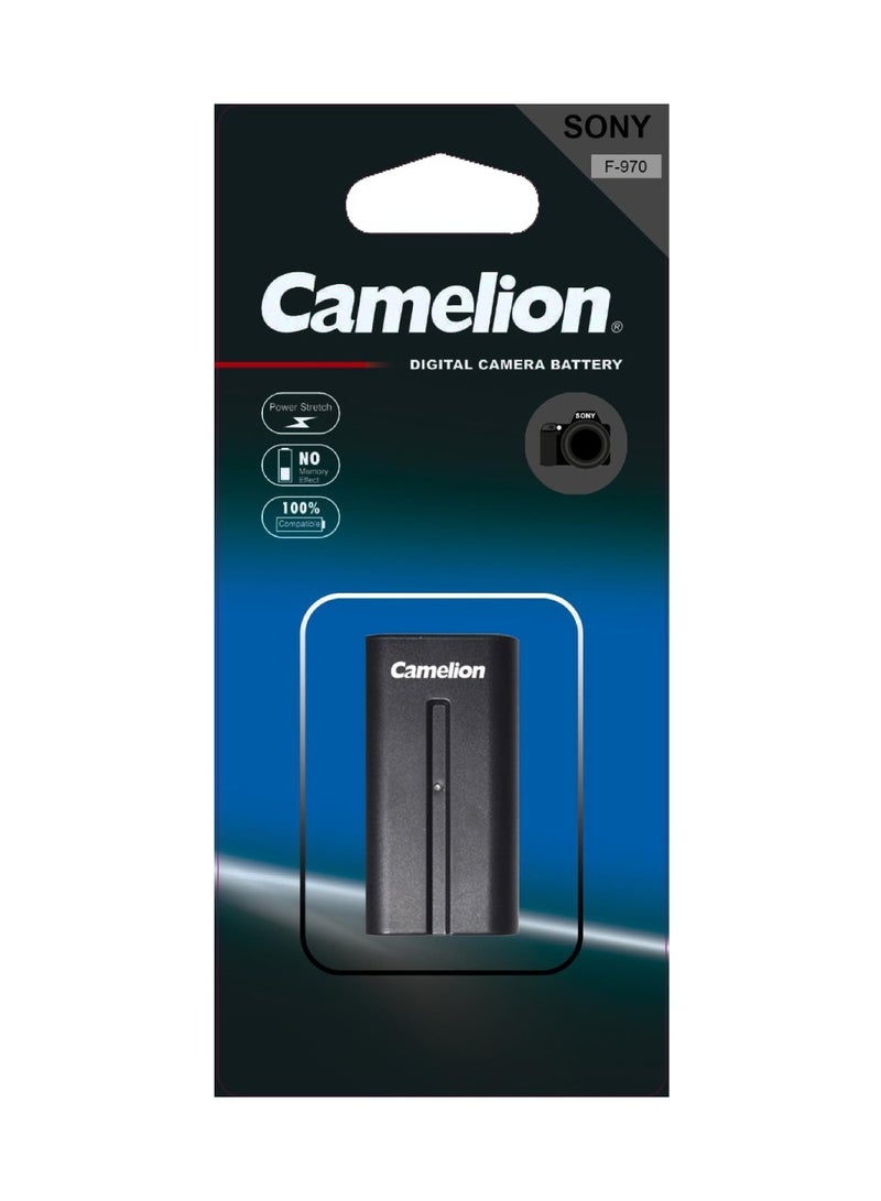 كاميليون حزمة بطارية Camelion NP-F970 L-Series معلومات الليثيوم (6000 مللي أمبير في الساعة) - Image 1