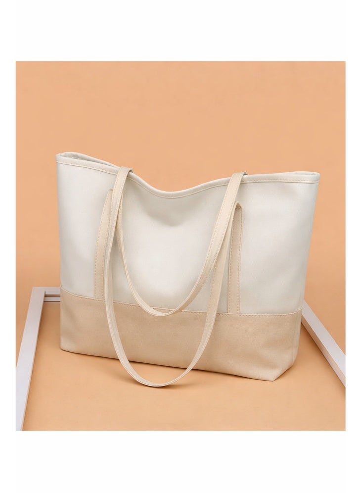 SHABILI Women's Large Capacity Shopping Bag, Ladies Zipper Closure Handbag Tote Bags Clutch Bag, Daily Commuting Shoulder Bag Side Bag Carry Bag Satchel Bags College Bag for Girls and College Students - Image 2
