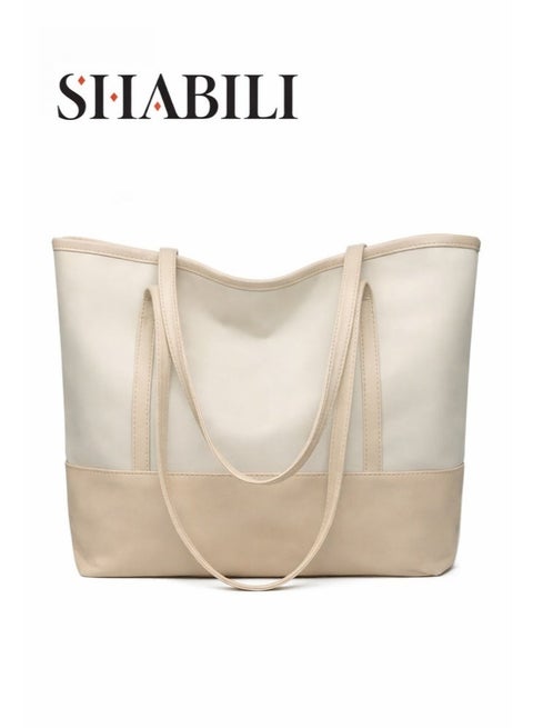 Women's Large Capacity Shopping Bag, Ladies Zipper Closure Handbag Tote Bags Clutch Bag, Daily Commuting Shoulder Bag Side Bag Carry Bag Satchel Bags College Bag for Girls and College Students