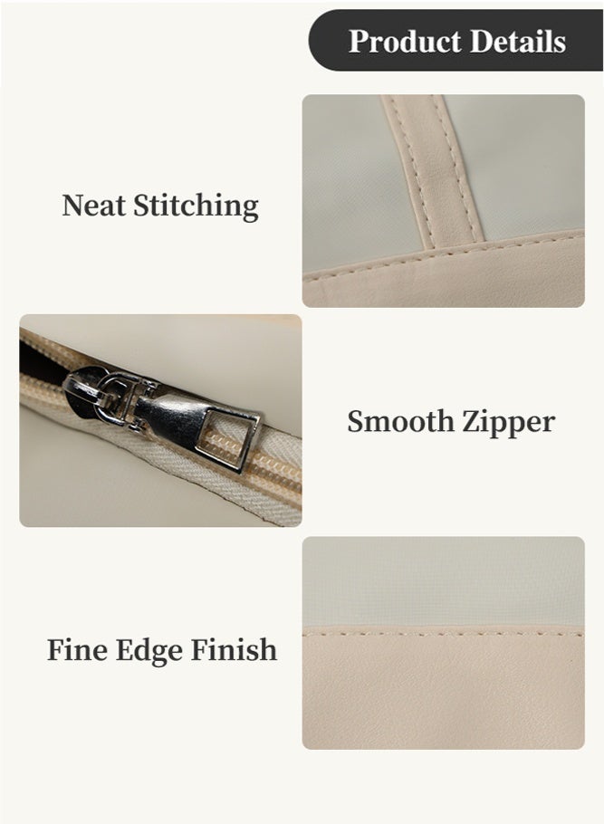 SHABILI Women's Large Capacity Shopping Bag, Ladies Zipper Closure Handbag Tote Bags Clutch Bag, Daily Commuting Shoulder Bag Side Bag Carry Bag Satchel Bags College Bag for Girls and College Students - Image 5