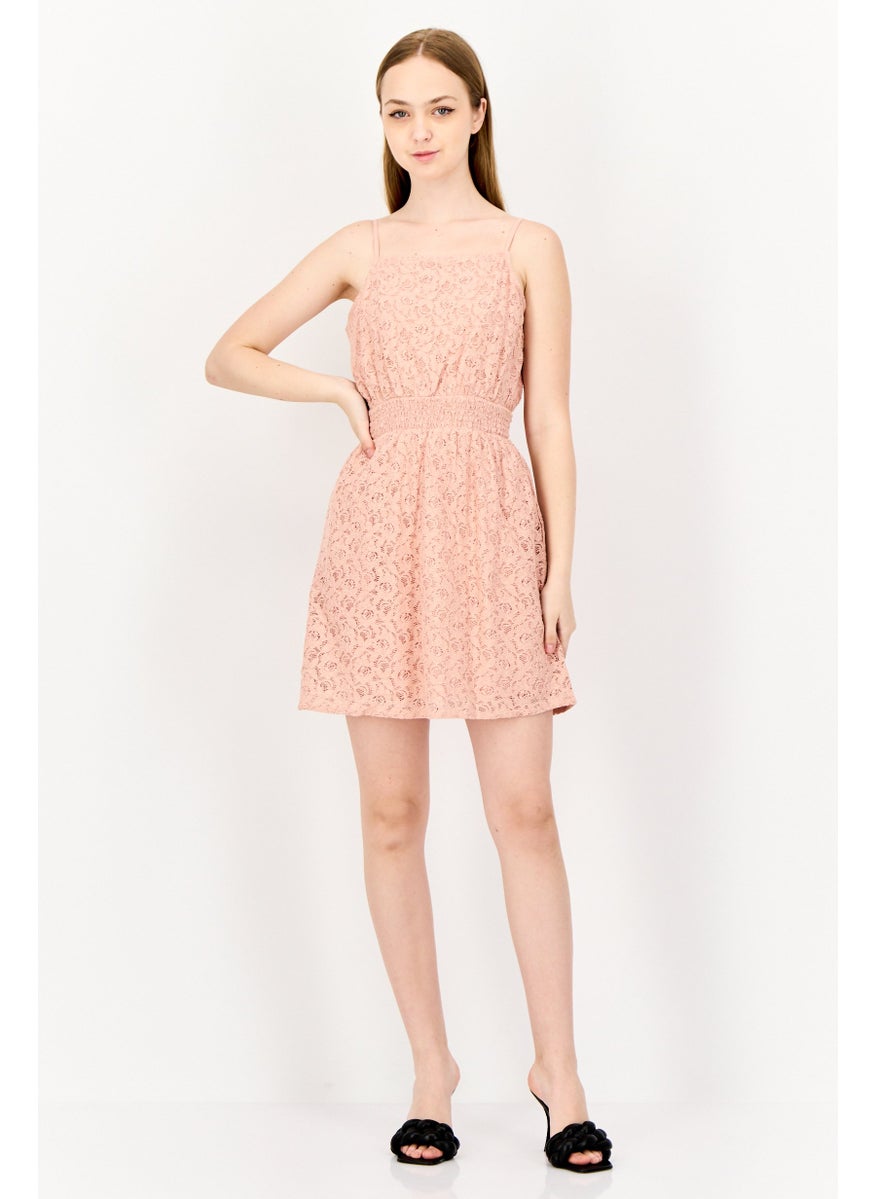 ONLY Women Textured Mini Dress, Pink  - Image 4