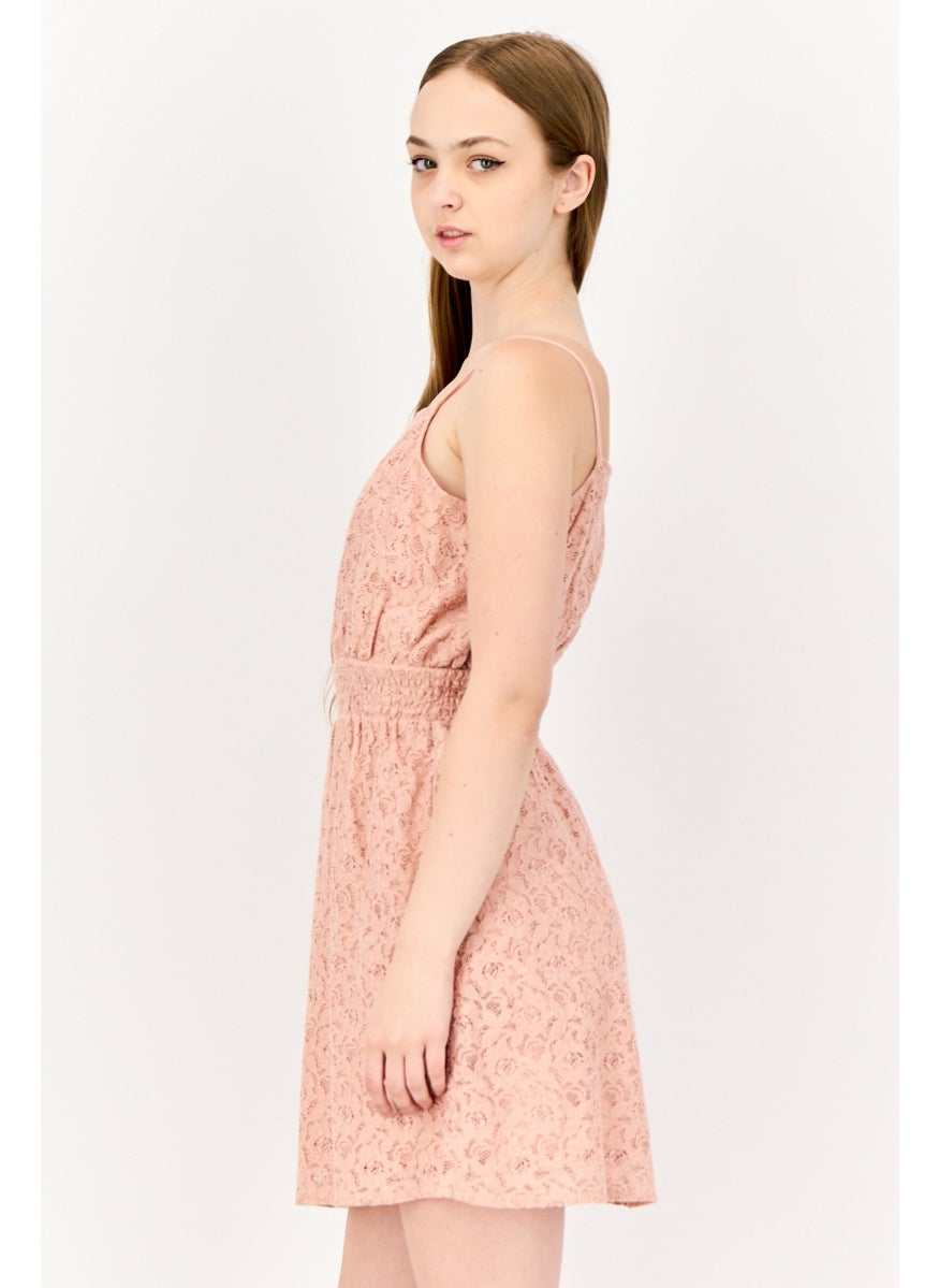 ONLY Women Textured Mini Dress, Pink  - Image 2