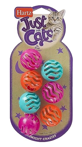 Hartz Just For Cats Midnight Crazies Cat Toy Balls Assorted for All Breed Sizes - Image 1