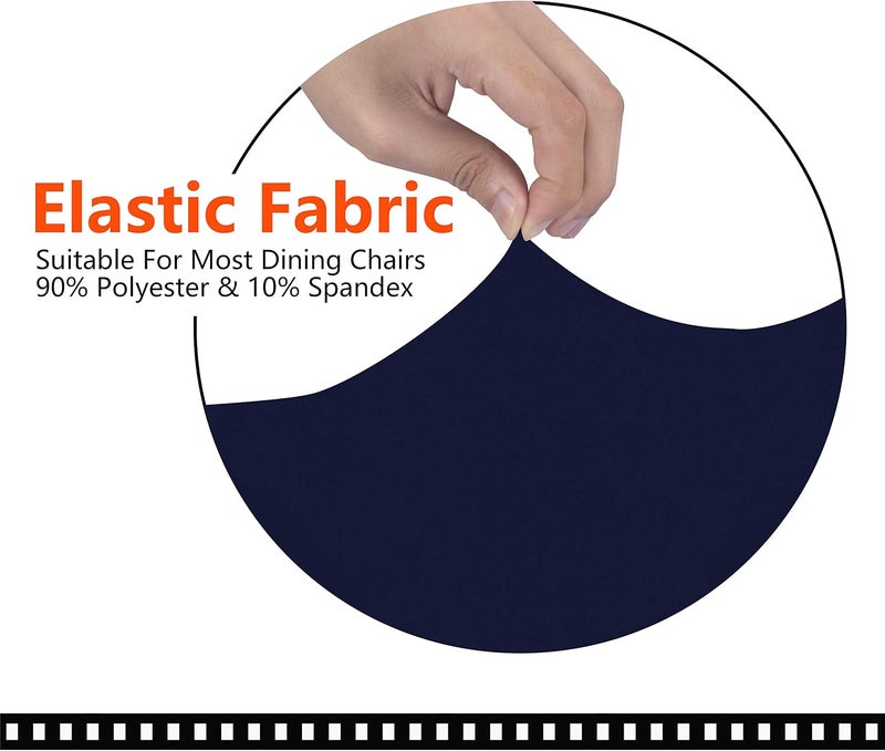 SARAFLORA Office Chair Cover - Large, Navy - Removable Universal Rotating Chair Desk Cover with Zipper - Image 4