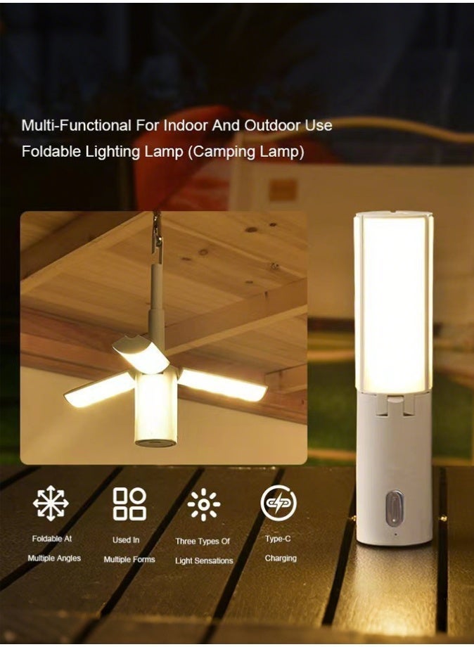 الحلم فانوس تخييم، مصباح يدوي للتخييم في الهواء الطلق، فانوس تخييم قابل لإعادة الشحن، ضوء LED لانقطاع التيار الكهربائي، مع بنك طاقة 4000 مللي أمبير في الساعة، فانوس تخييم معلق للخيام، أساسيات التخييم، فانوس مصباح يدوي للأعاصير، طوارئ - Image 3