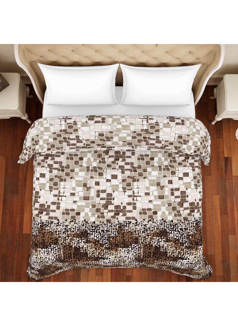 SPACES Spaces 100% Cotton Shell Quilt Double Soft Feel Skin Safe Breathable 210 Tc Brown Quilt for Double Bed  - Image 3