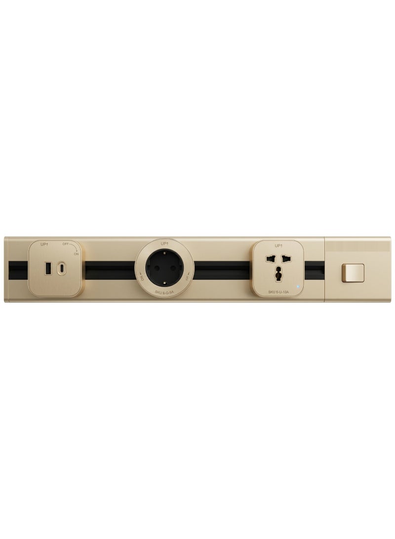 عود تراك سوك  دهبي 50 سم بمفتاح مع بريزة سوكيت انجليزي وبريزة سوكيت مجوفة ومدخل سوكيت type-c و usb
