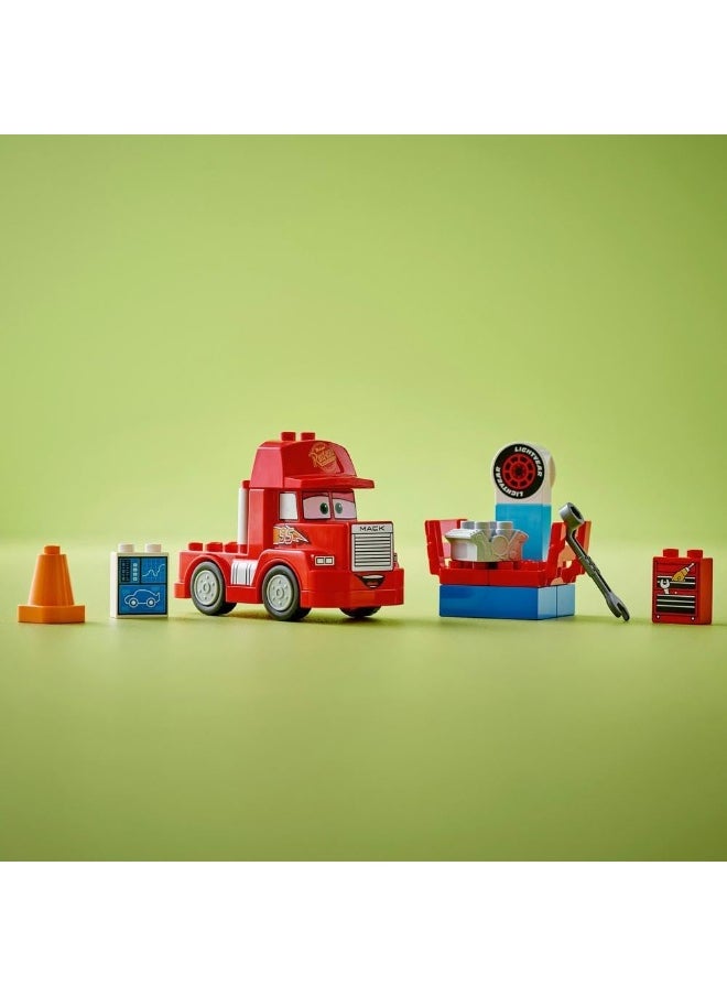 LEGO مجموعة ماك في السباق من ديزني وبيكسار للسيارات، لعبة بناء شاحنة للأطفال من عمر 2 سنة فما فوق، شاحنة حمراء قابلة للبناء من الفيلم، فكرة هدية عيد ميلاد 10417  - Image 5