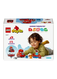LEGO 10417 مجموعة سباق ماك من سيارات ديزني وبيكسار دبلوم، لعبة بناء للأطفال من عمر 2 سنوات وما فوق، شاحنة تحميل حمراء قابلة للبناء من الفيلم (14 قطعة)  - Image 2