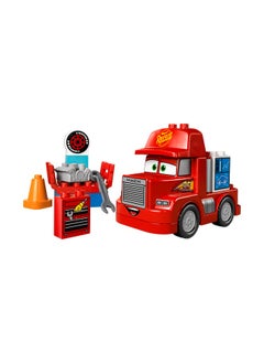 LEGO 10417 مجموعة سباق ماك من سيارات ديزني وبيكسار دبلوم، لعبة بناء للأطفال من عمر 2 سنوات وما فوق، شاحنة تحميل حمراء قابلة للبناء من الفيلم (14 قطعة)  - Image 4