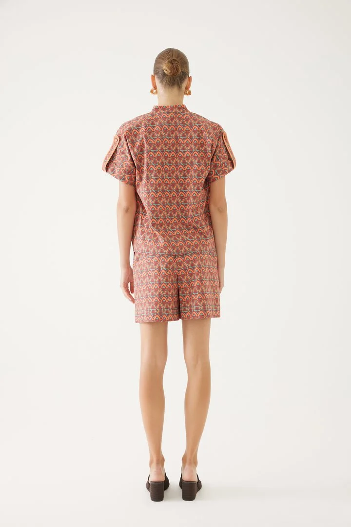 Exquise Colorful Shirt Design with Belted Sleeves