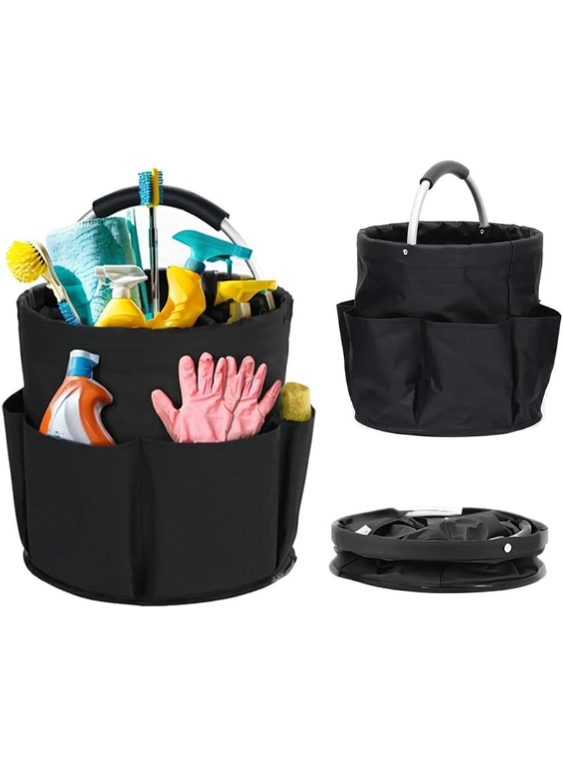 0TO1 TECH Cleaning Bucket Storage Basket with Handle, Cleaning Products Organiser, Multi Picnic Basket Bag, 17L Foldable Storage Basket, Garden Tool Bag, Portable Cleaning Bucket Duty for Home Kitchen Bathroom - Image 1