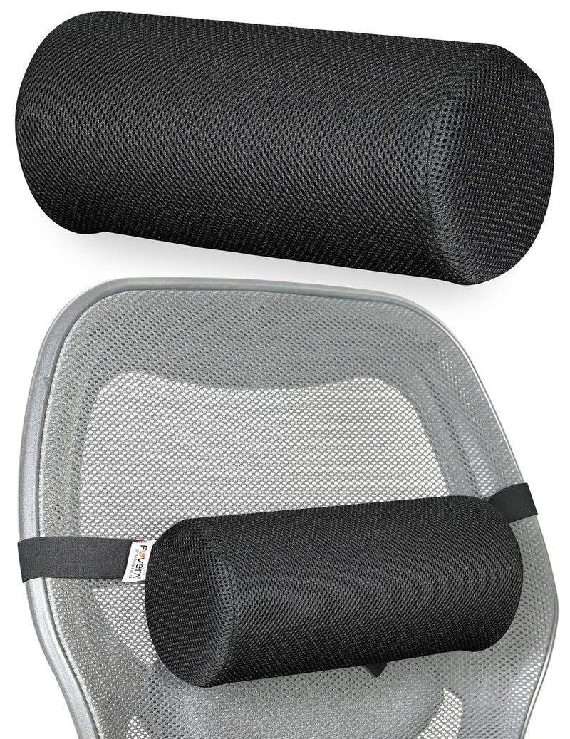 FOVERA Lumbar Support Roll for Back Pain Relief Versatile Cushion for Office Car and Travel with Adjustable Strap Provides Ideal Lumbar Back Support Posture Correction Regular - Image 1