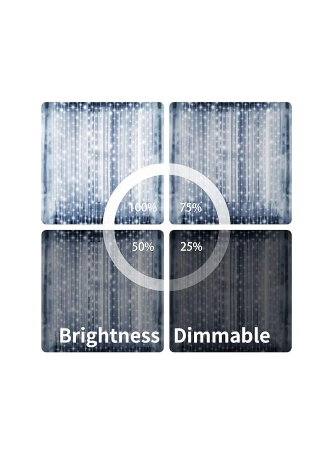 The Bros أضواء الستائر، 300LED 3×3م أضواء ستائر مقاومة للماء مع تحكم عن بعد يعمل بالطاقة USB، أضواء خيط الستائر مع 8 أوضاع إضاءة، أضواء خيط الستائر الخيالية لغرفة النوم، الزفاف، ديكورات المنزل - Image 4